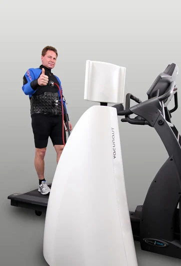 Kunde auf dem Ergometer