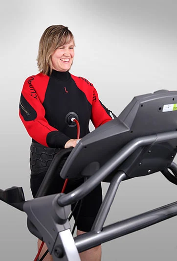 Kundin am Trainer